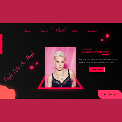 pink branding design ux web