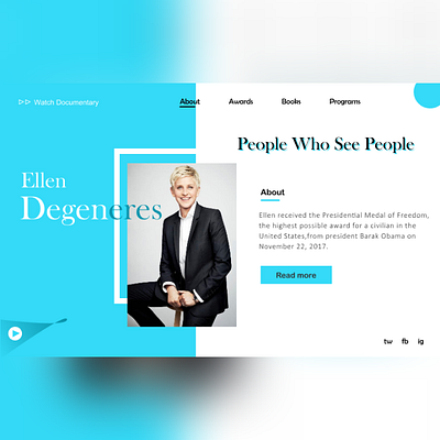 ellen degeneres branding design ux web