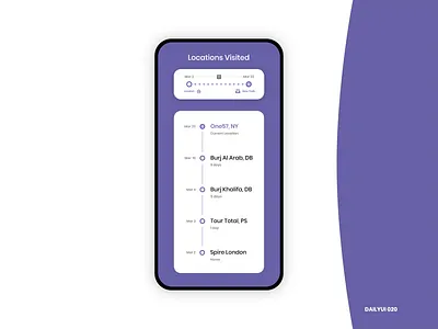 Location Tracker daily ui 020 dailyui design duration illustration location app location tracker locations places simple simple design travel ui
