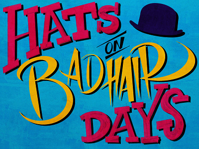 Thankful For Hats hand lettering lettering photoshop procreate texture type typography