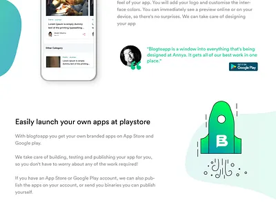 Blog to App clean ui webdesign website