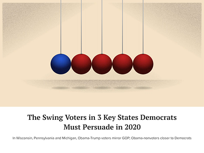 Swing Votes Editorial Animation editorial editorial art editorial illustration election illustration morning consult political polling