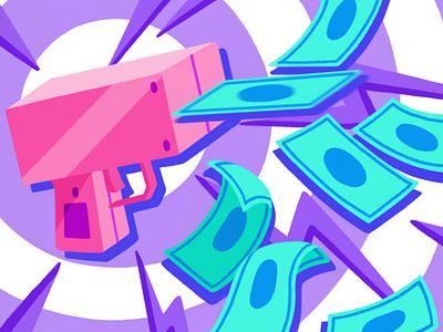 Illustration - Death by Capitalism color block color scheme digital painting drawing illustration pop art