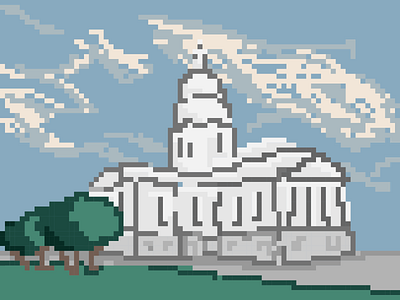 Capitol Hill illustration pixel art