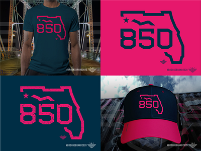 Florida Corners: Northwest - 850! 850 apparel design apparel logo area code cap florida hat illustration logo monoline pensacola state