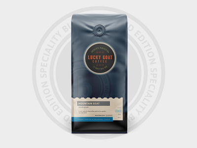 Lucky Goat Coffee Bag brand design logo mockup mockup design package design package mockup packagedesign packaging