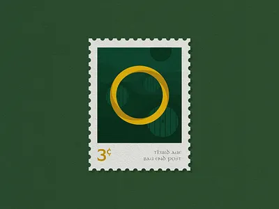 LOTR Stamps - 1/3 bag end hobbit lord of the rings lotr ring shire stamp