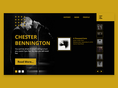 Chester Bennington design minimal typography ui ux web website