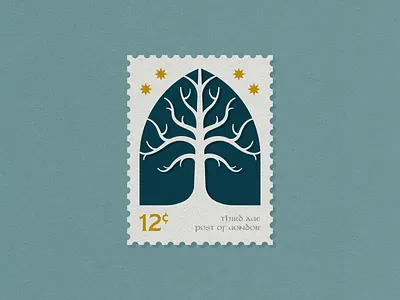 LOTR Stamps - 2/3 gondor lord of the rings lotr minas tirith stamp
