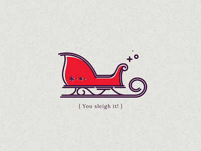 Sleigh! christmas grain holiday card holidays illustration offset sleigh vector