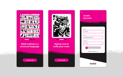 Ironlak Onboarding Screens branding dailyui design ui ui design ux