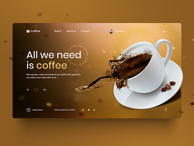 Coffee coffee concept graphic design inspiration interaction interface landing landing page user interface web web design web designer webpage