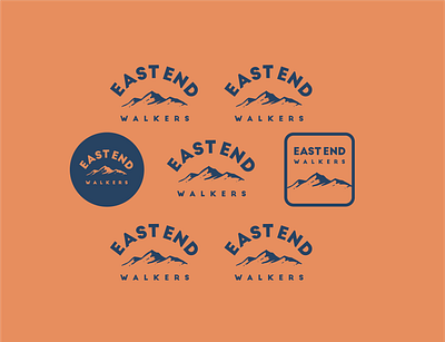 East End Walkers Branding brand brand design branding design graphicdesign logo logodesign logotype navy orange outdoors typogaphy vector