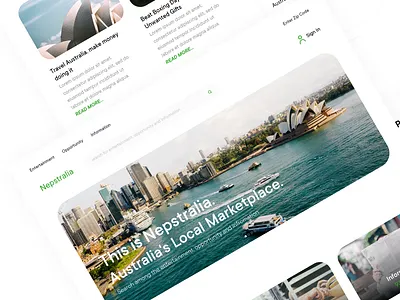 Nepstralia - Australia's Local Marketplace clean ui design entertainment interface marketplace minimalism minimalist modern modern design modernism news product sketchapp ui user experience user inteface ux web web design website design