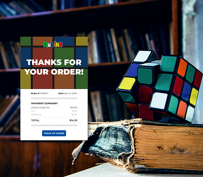 Daily UI | 017 | Email Receipt 017 dailyui dailyuichallenge design email receipt inspired rubiks cube ui ux visual design