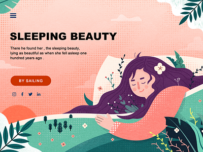 sleeping beauty design illustration 设计