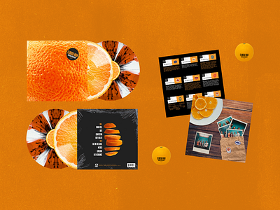 Florida Man - Tropical Depression LP album art album artwork album cover florida florida man fruit layout layout design lp orange packaging polaroid record record cover spartan records vinyl vinyl record