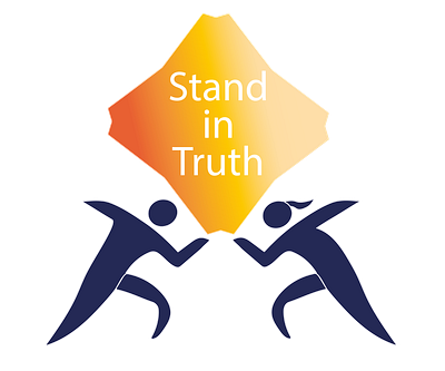 "Stand in Truth" gradient illustration logo vector