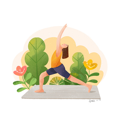 illustration for yoga illustration yoga 插图 设计