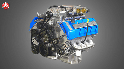 2013 SVT Mustang Shelby GT500 Engine 3D Model 2013 3d 3d art 3d artist 3d render car engine enginedetails full full engine gt500 markos3d model motor mustang realistic 3d renderhub renders shelby svt