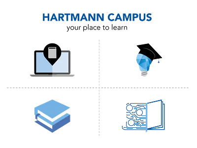 HARTMANN CAMPUS - your place to learn branding campus design education learning logo school
