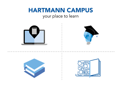 HARTMANN CAMPUS - your place to learn branding campus design education learning logo school