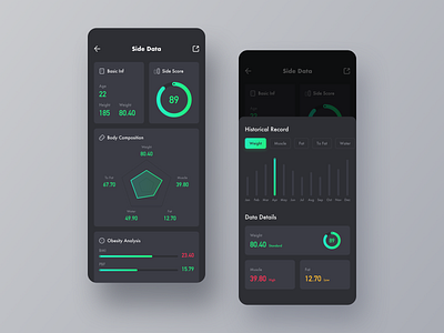 Liking Fitness APP app design fitness icon interface sport statistics ui ux