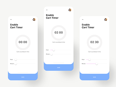 Enable Cart Timer Admin UI admin template app design ecommerce app mobile ui ux