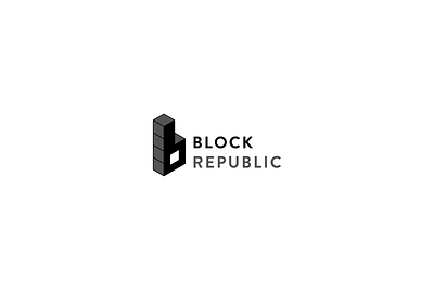 Block Republic Logo Design branding concept design hacker pals logo minimal ui ux website