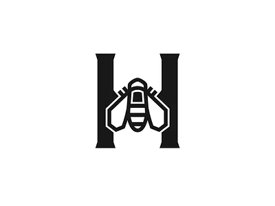 HIGBEE | Bee Logo Mark bee black black white brand bug bumble bumble bee buzz clean geometric higbee identity logo mark minimal monogram self branding white