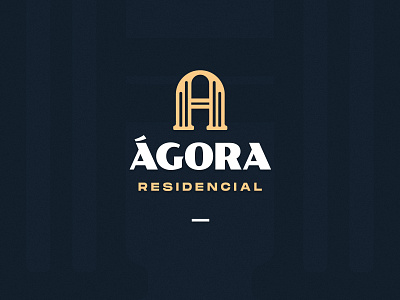 Ágora brand branding color column design greece greek house houses housing logo logo design mark mexico monogram real estate real estate logo typography