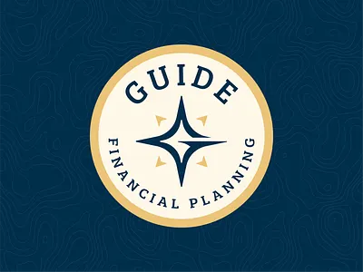 Guide Financial Planning badge compass logo star topography