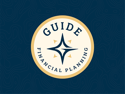 Guide Financial Planning badge compass logo star topography