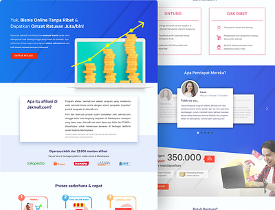 Affiliate Landing Page ecommerce landing page testimonial uidesign webdesign