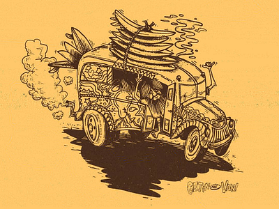 Get in the van! T-Shirt Graphic for Surfer Magazine tshirt illustration surf van