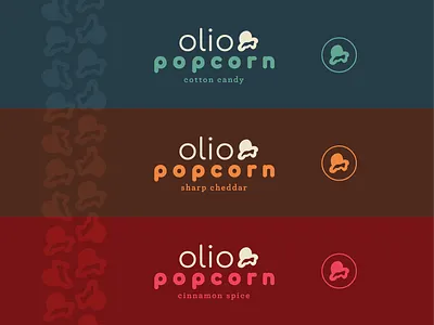 Popcorn Logo brand branding color identity logo logo set playful popcorn primary retro secondary vintage