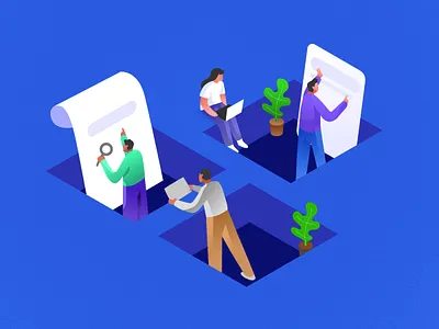 Team work | isometric illustration charachter character design dribbble flat illustration isometric isometric illustration ui vector web