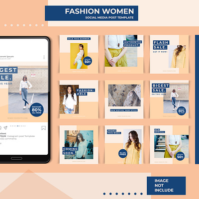 Fashion Social Media Templates branding design fashion fashion instagram template instagram post instagram template instgram feed social media typography