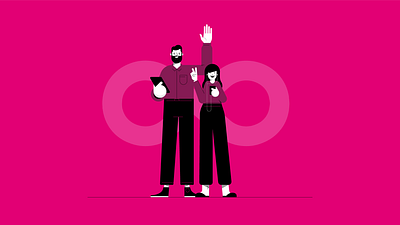 T Mobile characters people retro style styletest vector