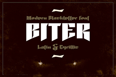 Biter font | Latin | Cyrillic app blackletter bold font buy cyrillic fantasy font gothic high contrast history latin logo font medieval modern simple tales web