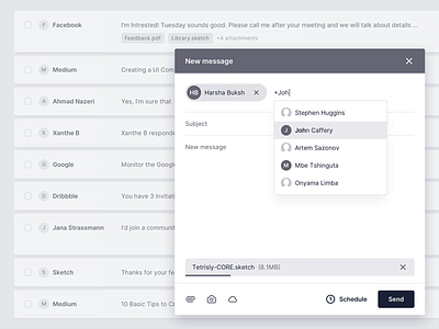 Tetrisly atomic design component components dashboard design system dropdown form interface mail mockup pills ui web app wireframes