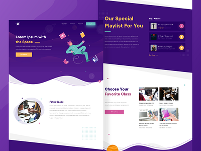 Landing Page Exploration design gradient illustration landingpage mobileapps responsive website ui uidesign uiux ux uxdesign web webdesign
