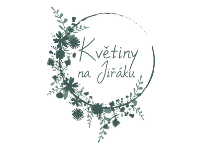 Kvetiny na Jiraku branding design logo vector