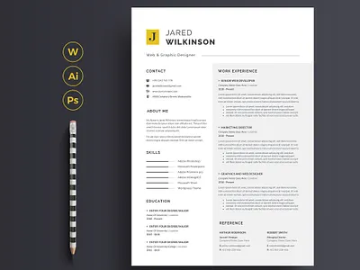 Professional Word Resume / CV clean resume creative resume cv cv template modern modern resume professional resume resume template template