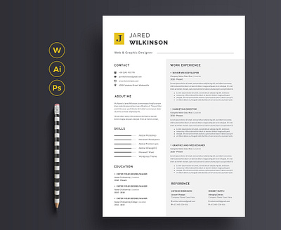 Professional Word Resume / CV clean resume creative resume cv cv template modern modern resume professional resume resume template template