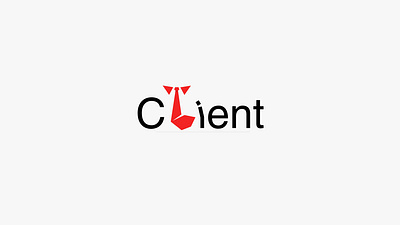 Client Flat Logo client employer flat font idea logo simple thought