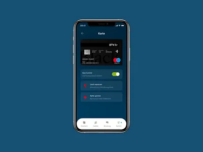 Banking App Card Settings app app design bank bank card banking banking app card dark ui fintech fintech app material design mobile mobile ui product design settings ui ux