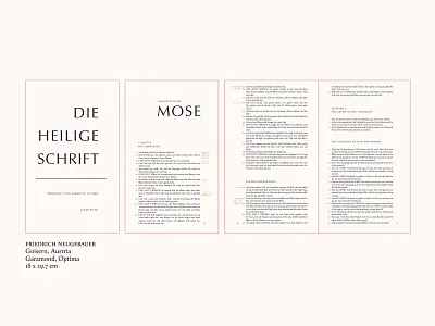 Bible Layout Spreads - Neugebauer 1955 bible bible design book design garamond optima page spread traditional typography verse