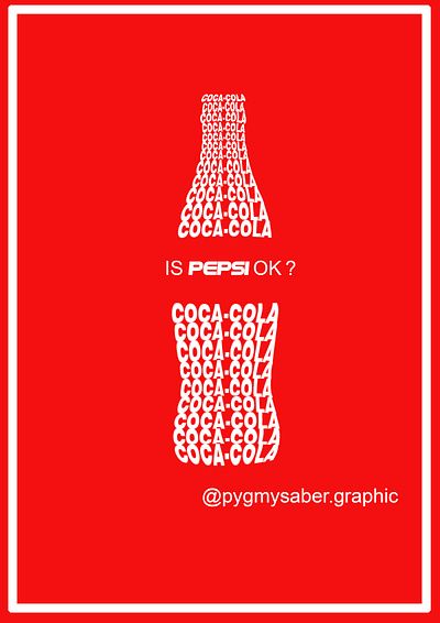 coca cola or pepsi ? branding design graphic illustration original product type art type design typography vector