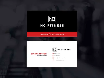 NC Fitness Card Design adobe photoshop branding business card clean graphic design